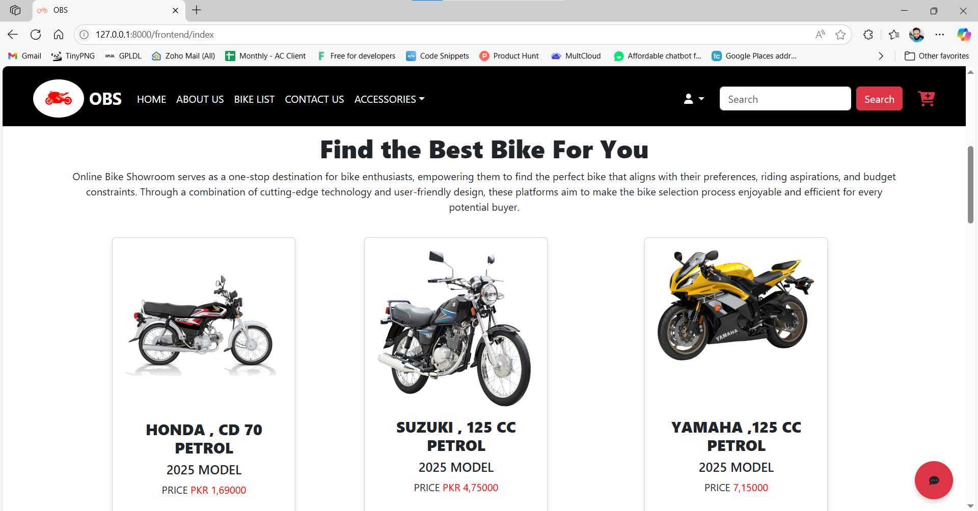 Bike OBS E-commerce Platform