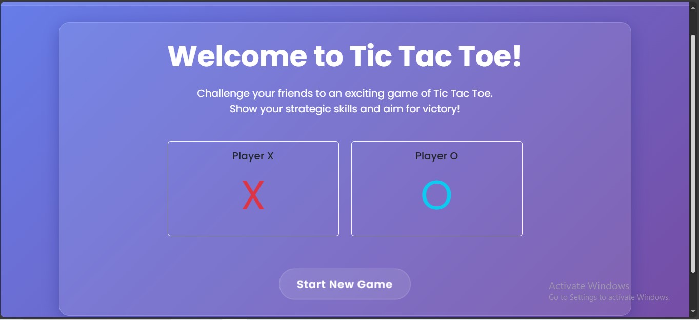 Tic Tac Toe Game